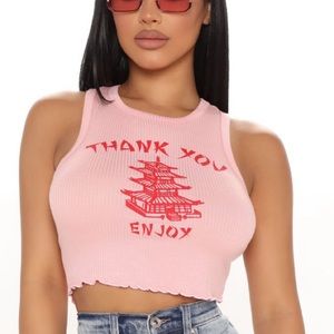 Pink crop top